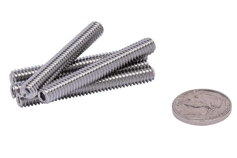 1/4"-20 X 1" Stainless Set Screw with Hex Allen Head Drive and Oval Point (25 pc), 18-8