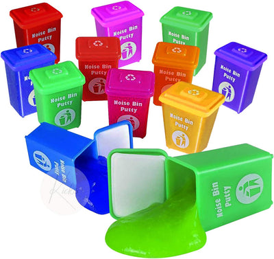 Kicko 2 Inch Noise Bin Putty Toys for Kids - Pack of 12 Slimes - Ideal for Sensory
