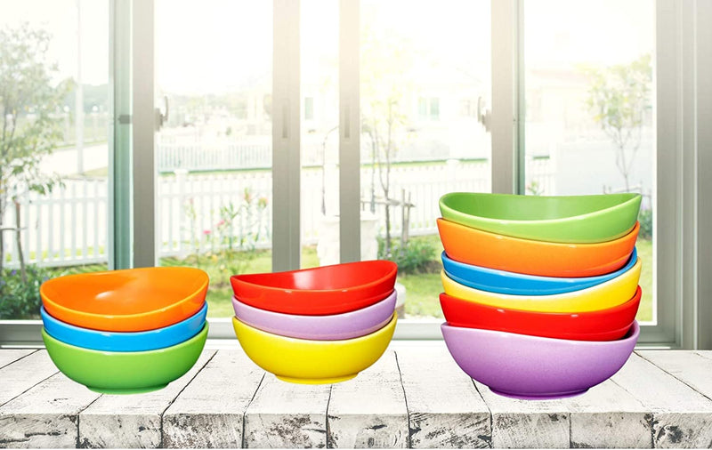 Bruntmor Ceramic Dessert Bowls  Colorful GradientIce Cream Bowls Set -,Small Serving
