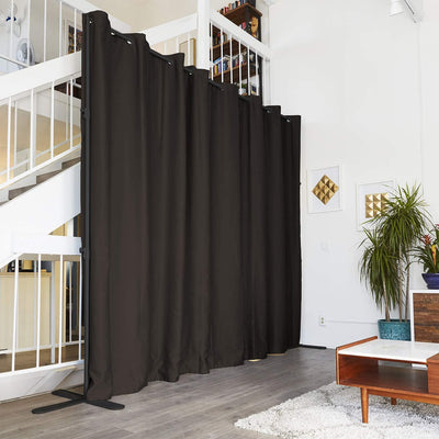 End2End Room Divider Kit - X-Large B, 9ft Tall x 14ft - 18ft Wide, Dark Chocolate (Room