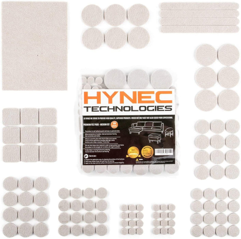 Hynec furniture protection/felt pad medium set with 7 different