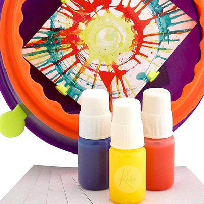 Kicko Swirl Paint Kit - 3 Sets - Miniature Art Whirling Maker - Multi-Color Water