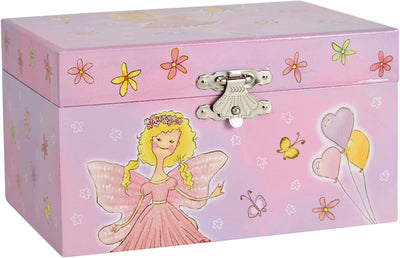 Jewelkeeper Girl's Musical Jewelry Storage Box with Pink Fairy and Hearts Design, Dance