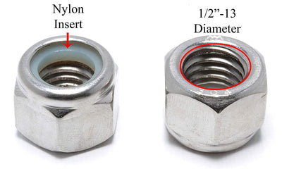4-40 Stainless Hex Lock Nut (100 Pack), by Bolt Dropper, 304 (18-8) Stainless Steel Lock