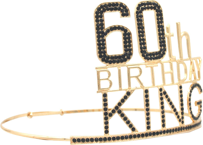 60th Birthday Gifts for Men, 60th Birthday King Crown, 60th Birthday King Sash, 60th