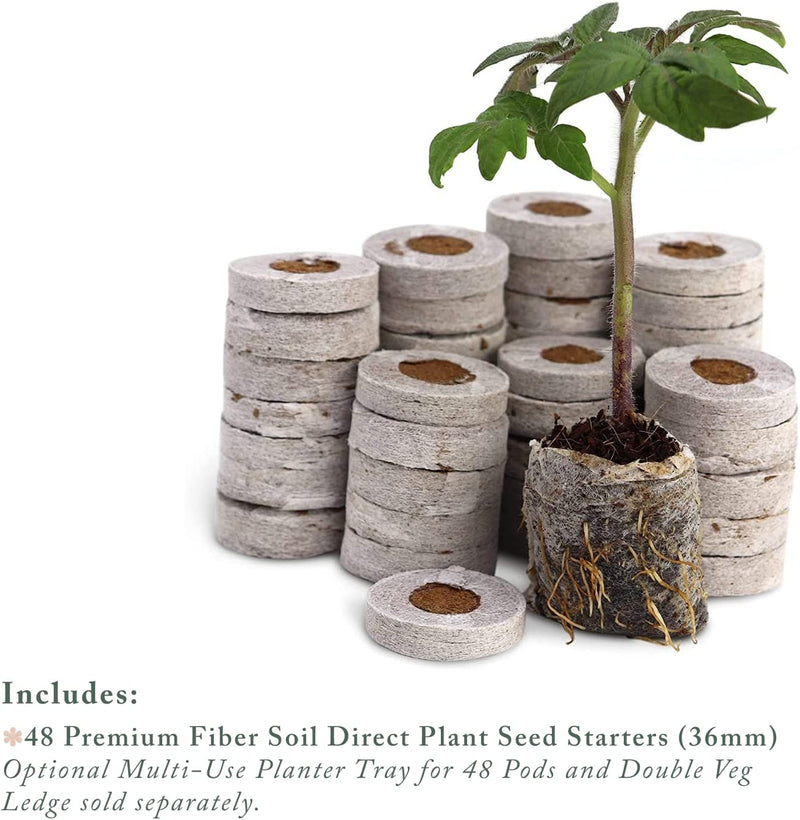 Fiber Soil Direct Plant Seed Starters (36Mm) 48 Pods - Use With Our Seed Starter Kit
