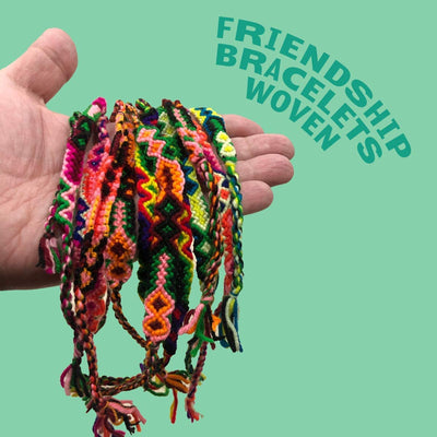Kicko Friendship Bracelets Woven - 12 Pack - Cool Colorful Friendship Bracelets -