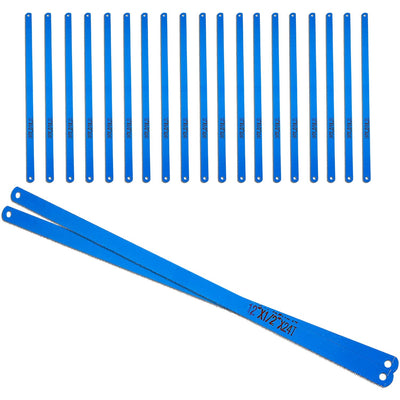 Katzco Bi-Metal Replacement Hacksaw Blades - 20 Pack - 12 Inch - 24 TPI - Flexible Saw