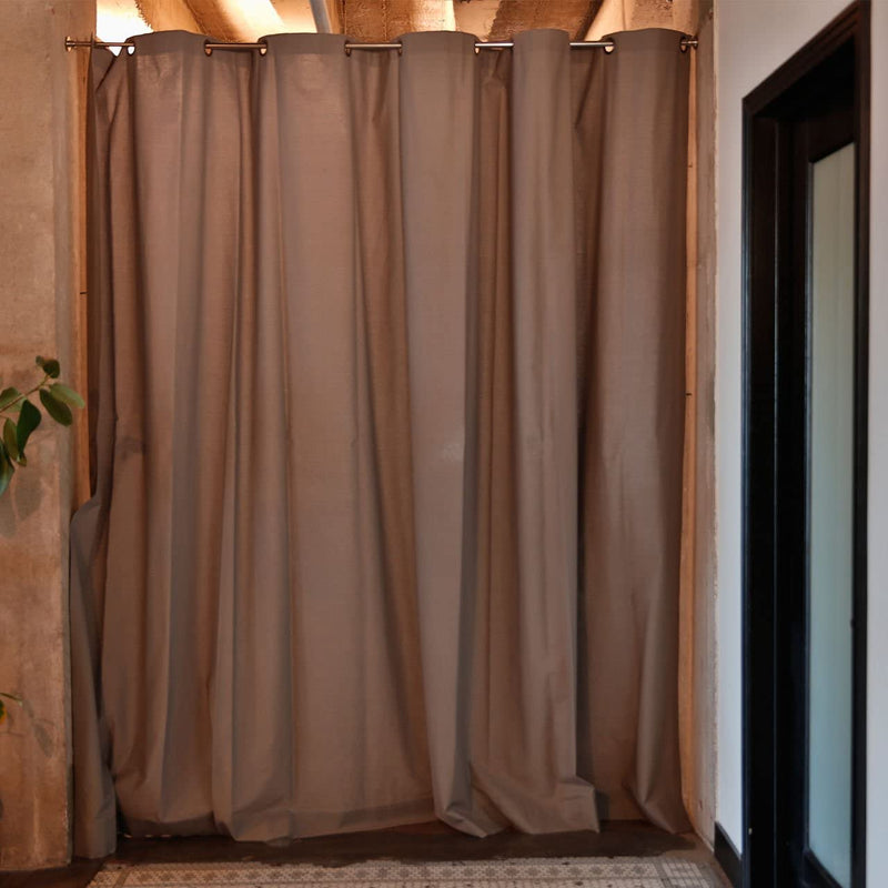 RoomDividersNow Khaki Room Divider Fabric Curtain, 9ft Tall x 15ft