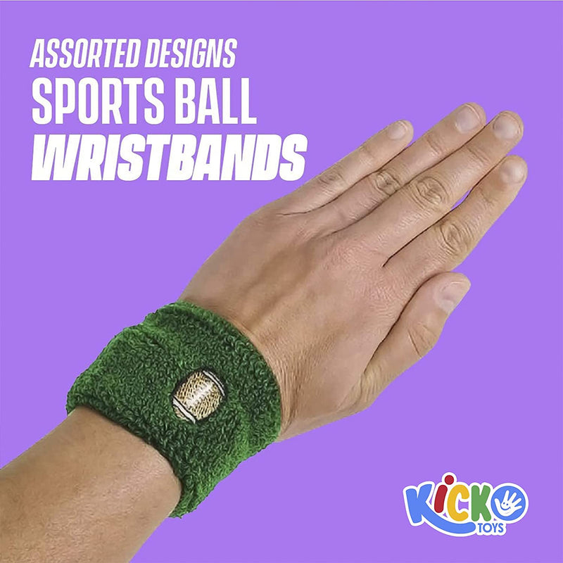 Kicko Sports Ball Wristbands - 24 Pack - 2.75 Inch - Sweatbands for Kids, Young Athletes