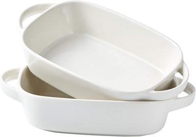 Bruntmor Porcelain 8.5"x6" Baking Dish for Roasting And Lasagna Pan, Oven safe, Set Of 2