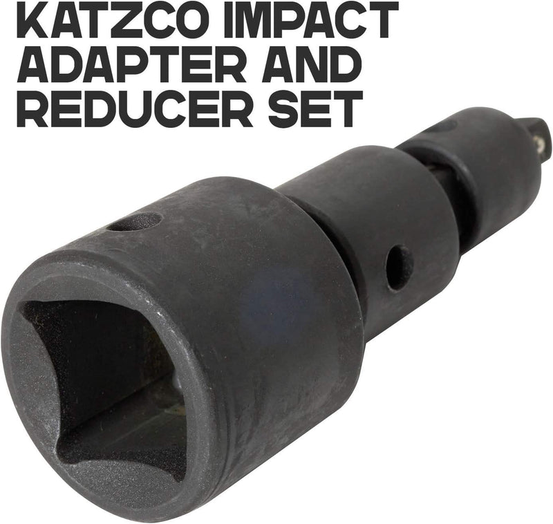 Katzco Impact Adapter and Reducer set - 8 Piece Heavy Duty Professional Impact drill