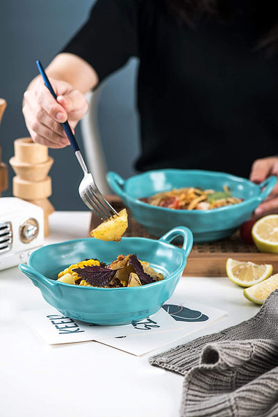 Bruntmor 20 Ounce Set Of 4 Modern Elegant Matte Glazed Bowls for Salad, Pasta, Soup, Rice