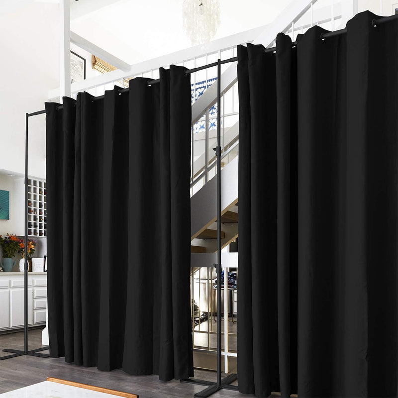 End2End Room Divider Kit - XX-Large A, 8ft Tall x 18ft - 24ft Wide, Midnight Black (Room