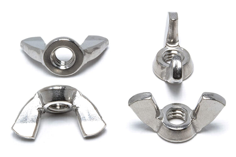 1/4"-20 Stainless Wing Nut (100 Pack), by Bolt Dropper, 304 (18-8) Stainless Steel Wing