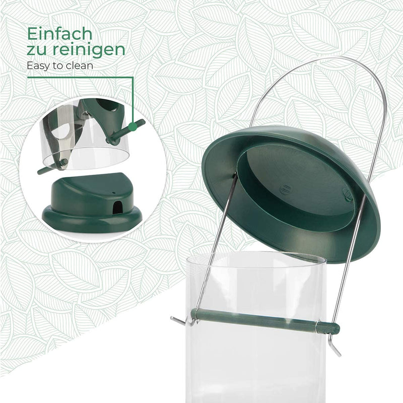 I 20cm grains of bird feed donors green with 2 approaching spaces bird feeding station