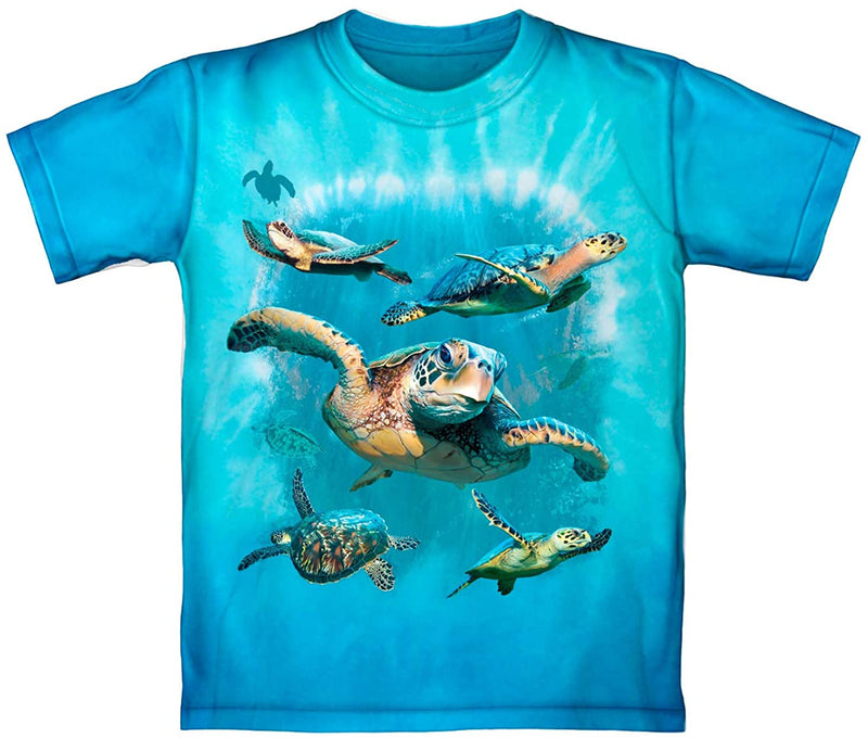 Sea Turtles Tie-Dye Youth Tee Shirt (Medium 8-10