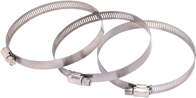 3-1/8" to 5" Diameter Stainless Hose Clamp, 1/2" Wide Band, (72) 300 SS, 18-8 S/S (10pc