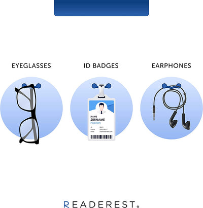 Readerest Magnetic Eyeglass Holders, name tag, badge holder, sunglasses holder, ID badge