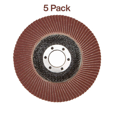 Katzco Grinding Wheels - Flap Grinding Wheels for Angle Grinder - 5 Piece Ideal Grinding