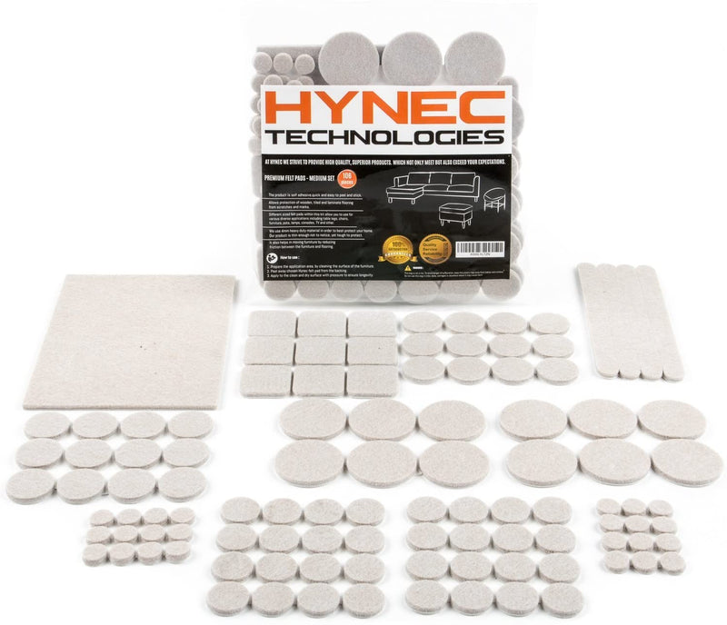 Hynec furniture protection/felt pad medium set with 7 different