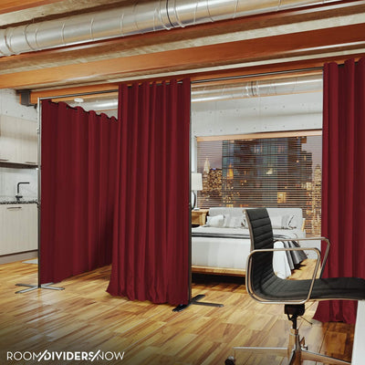 End2End Room Divider Kit - XX-Large B, 9ft Tall x 18ft - 24ft Wide, Sierra Red (Room