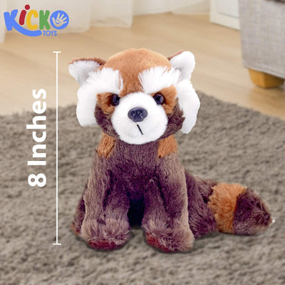 Kicko Red Panda Plush - 1 Piece - 8 Inch - Woodland Stuffed Animals for Kids, Role