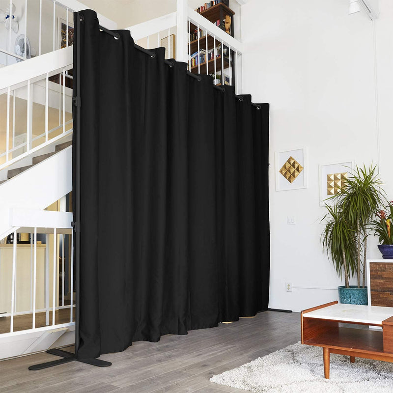 End2End Room Divider Kit - X-Large A, 8ft Tall x 14ft - 18ft Wide, Midnight Black (Room