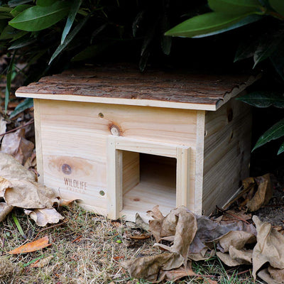 I hedgehog house winter festival with wooden I all year round weatherproof