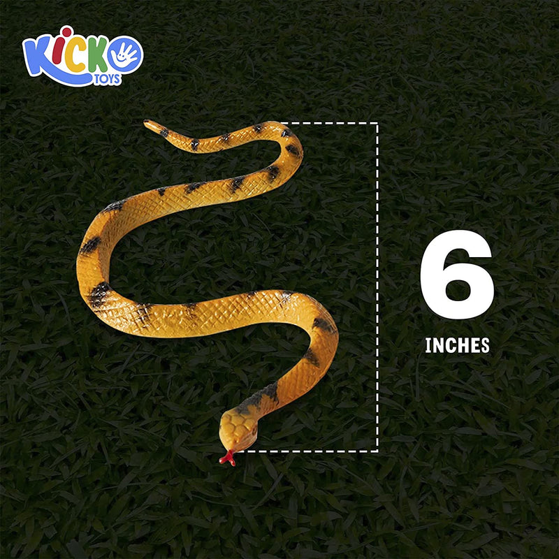 Kicko 6 Inch Assorted Small Hissing Snakes - 24 Pieces, Practical Joke, Venue Prop, Party