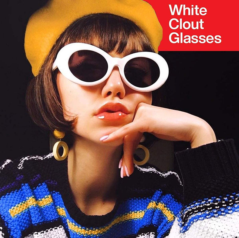 Kicko White Clout Glasses for High Fashion Accessory and Daily Wear - 3