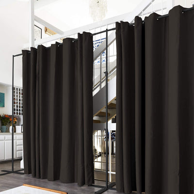 End2End Room Divider Kit - X-Large B, 9ft Tall x 14ft - 18ft Wide, Dark Chocolate (Room