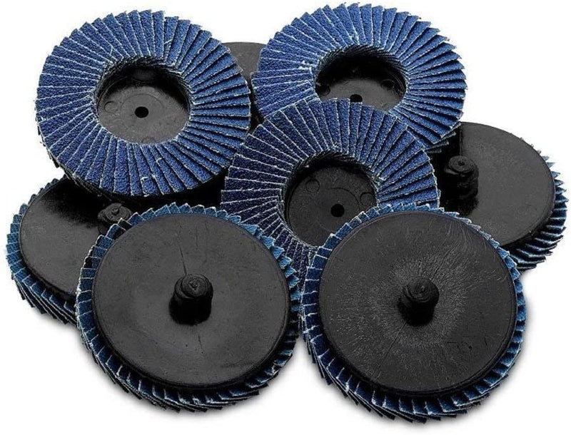 Katzco Flap Discs 120 Grit Quick Change Grinding Wheels 10 Pieces - 2 Inch - for Rotary