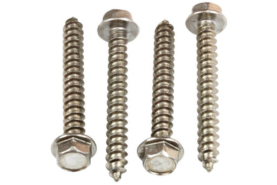 14 X 1-1/2" Stainless Indented Hex Washer Head Screw, (25 pc), 18-8 (304) Stainless Steel