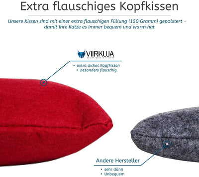 Filz cat cave in blue including pillows suitable for e.g. Ikea Expedit Kallax shelf