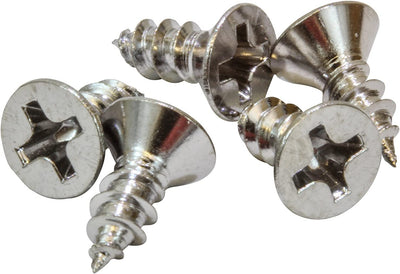 8 X 3/4'' Chrome Coated Stainless Flat Head Phillips Wood Screw, (50 pc) 18-8 (304