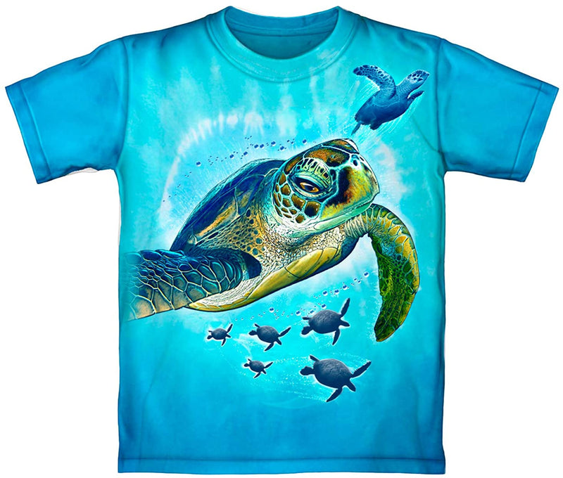 Sea Turtles Tie Dye Adult Tee Shirt (Adult Small