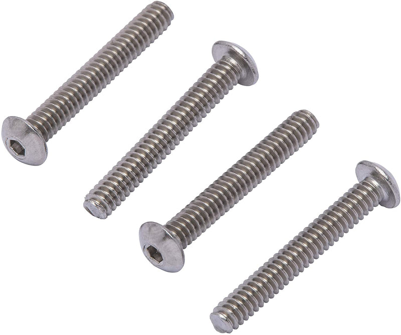 1/4"-20 x 3/4" Stainless Button Socket Head Cap Screw Bolt, (100 pc), 18-8 (304) Stainless