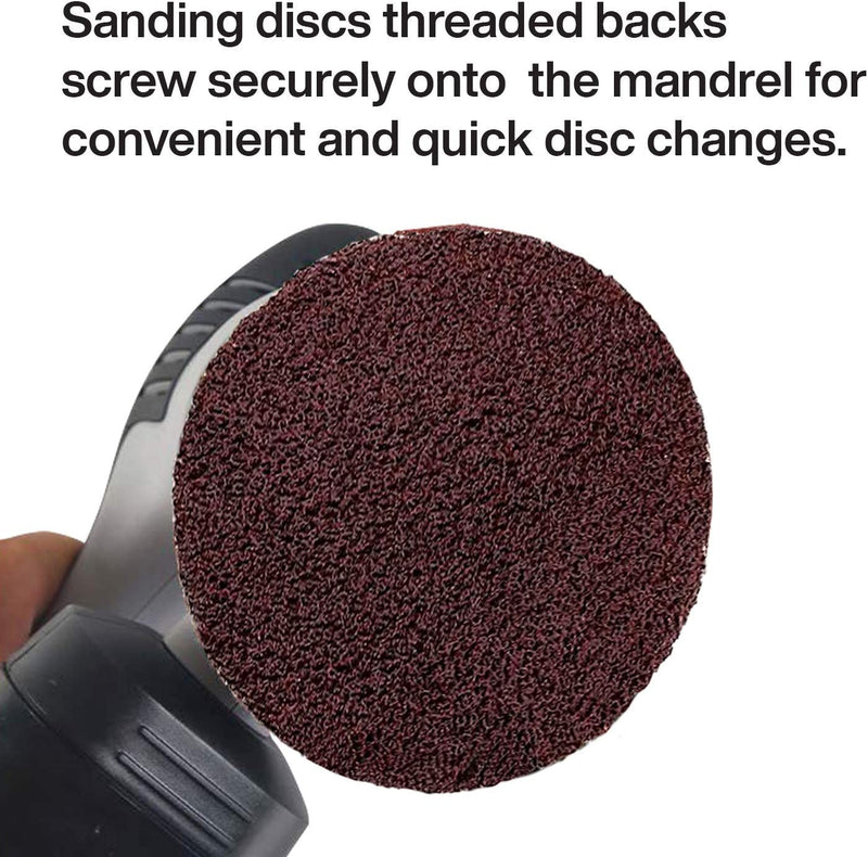 Katzco 50 Pieces - 2 inch 80 Grit Roll Lock Sanding and Grinding Discs - 50 Pieces -