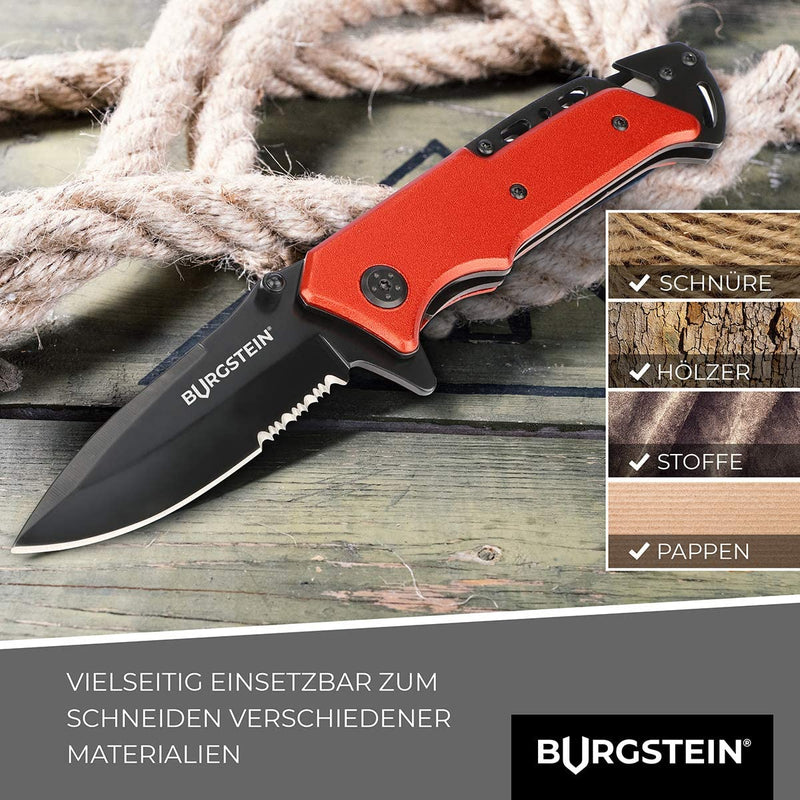 Outdoor knife red devil extra sharp pocket knife with stainless steel blade 3in1