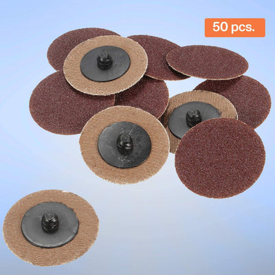 Katzco 50 Pieces - 2 inch 80 Grit Roll Lock Sanding and Grinding Discs - 50 Pieces -