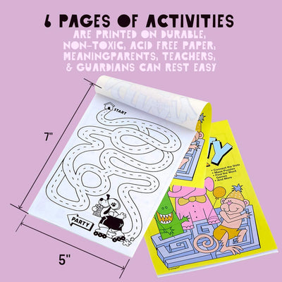 Kicko Activity Books for Parties - 16 Pack - 7 x 5 inch - for Kids, Party Favors, Stocking