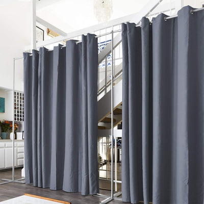 End2End Room Divider Kit - XXX-Large B, 9ft Tall x 24ft - 36ft Wide, Slate Gray (Room