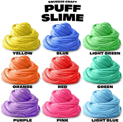 Squeeze Craft Puff Slime - Jumbo Fluffy Mud Putty Assorted Bright Colors - for Sensory