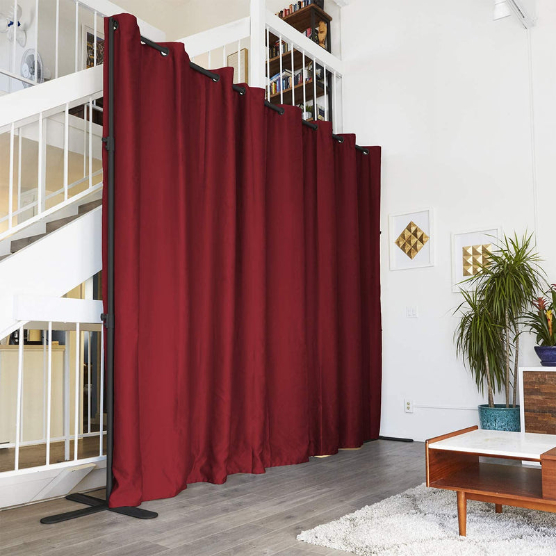 End2End Room Divider Kit - Medium A, 8ft Tall x 7ft 6in - 12ft Wide, Sierra Red (Room