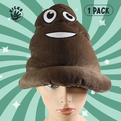 Kicko Poop Emoji Hat - 12 Inch Emoticon Poop Hat - Novelty Toys, Gag Toys and Practical