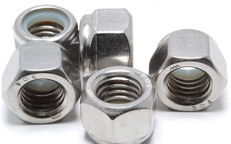 4-40 Stainless Hex Lock Nut (100 Pack), by Bolt Dropper, 304 (18-8) Stainless Steel Lock