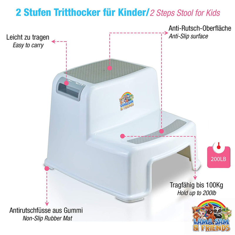 Lama Sam Friends two -stage step stool for children from about 18 months practical