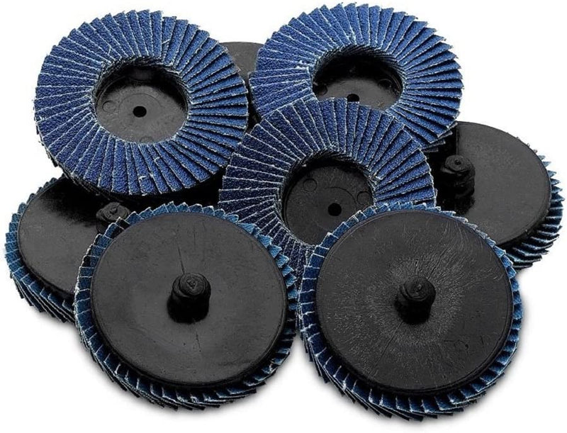 Katzco Flap Discs 40 Grit Quick Change Grinding Wheels 10 Pieces - 2 Inch - for Rotary
