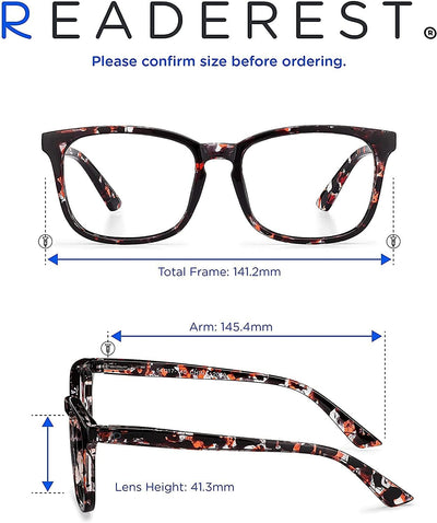 Blue-Light-Blocking-Reading-Glasses-Rose-Tortoise-0-00-Magnification-Computer-Glasses